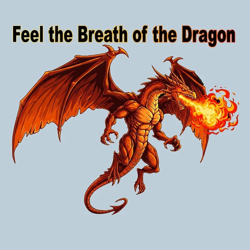 Feuriger Drache Atemzug Design