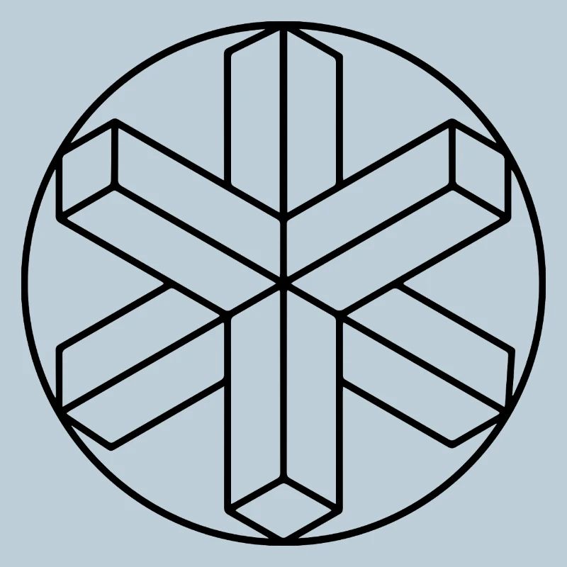 Geometric Snowflake Crop Circle