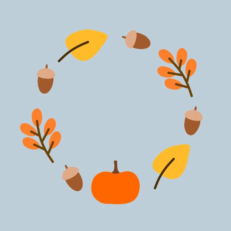 Conception de cercle de forêt d’automne