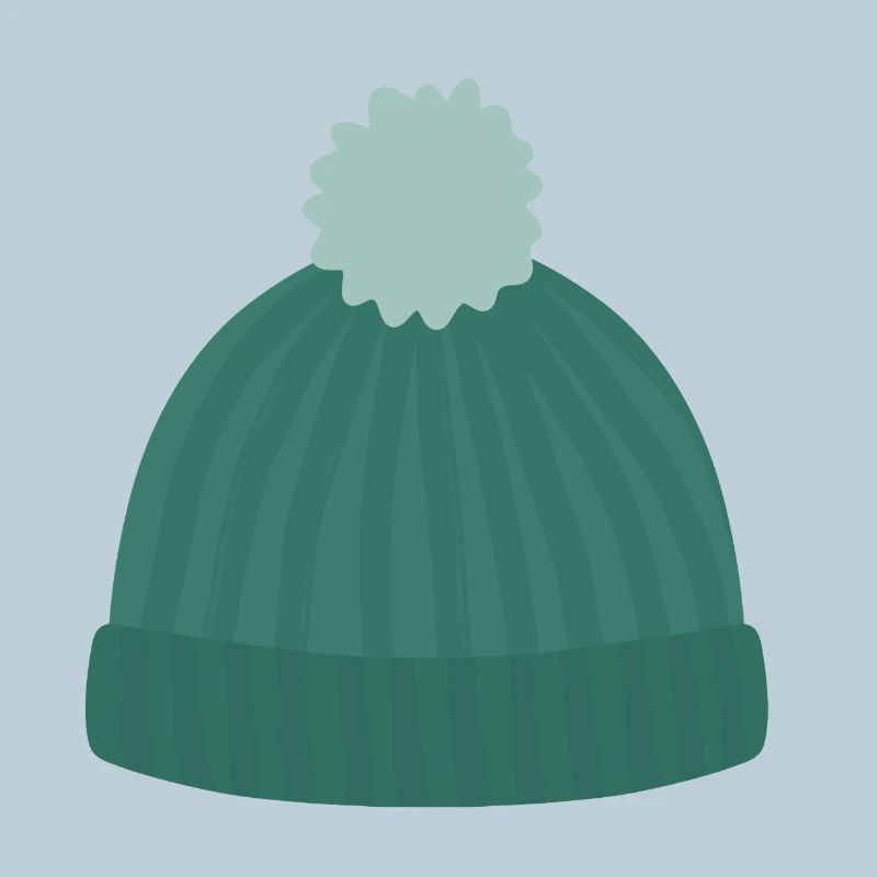 Bonnet en tricot avec pompon
