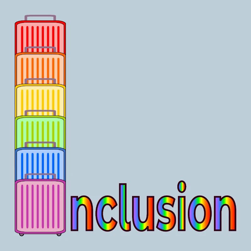 INCLUSION PRIDE RAINBOW SUITCASE