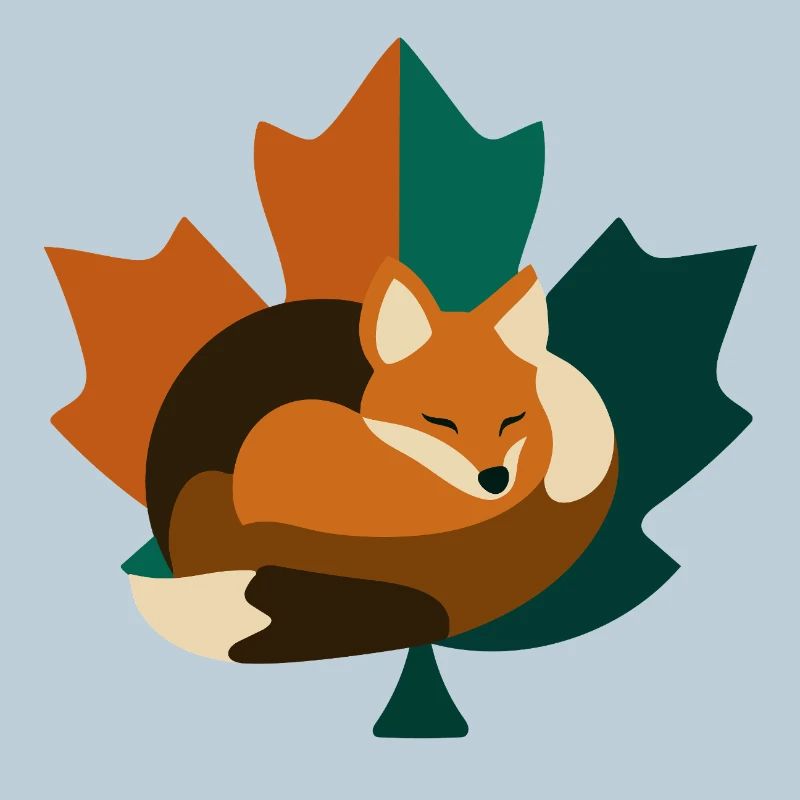 Renard en forme de feuille d’érable.