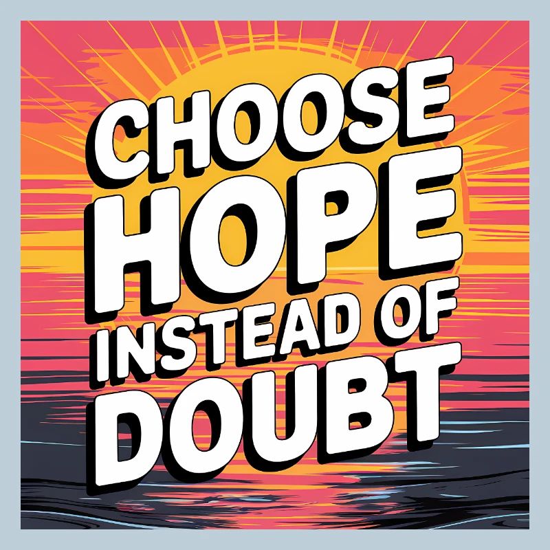 Choisissez l'illustration du coucher de soleil Hope, positif