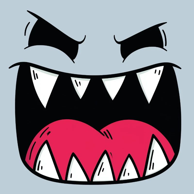 Dämonisches Monster Gesicht Motiv