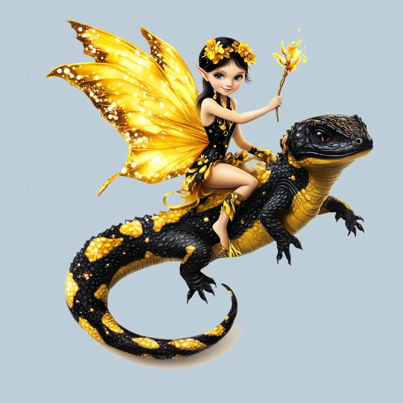 Fairy Sheep with Wings on Dragons