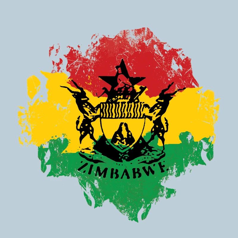 Drapeau reggae emblème du Zimbabwe