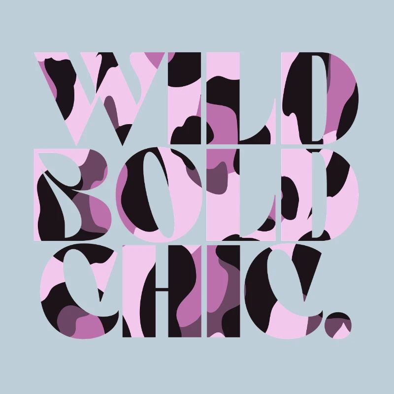 Wild Bold Chic Camo Typografie