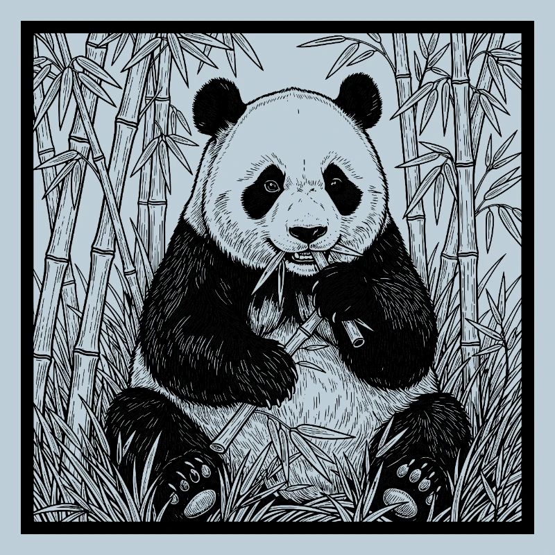 Panda im Bambuswald