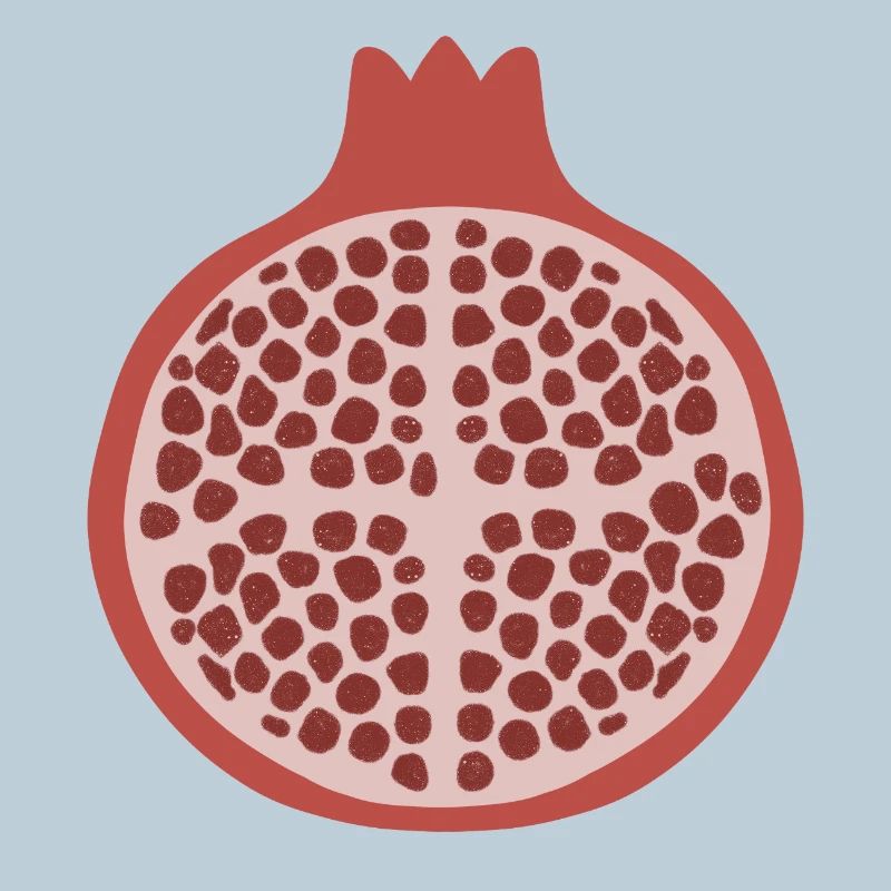 Granatapfel-Hälfte