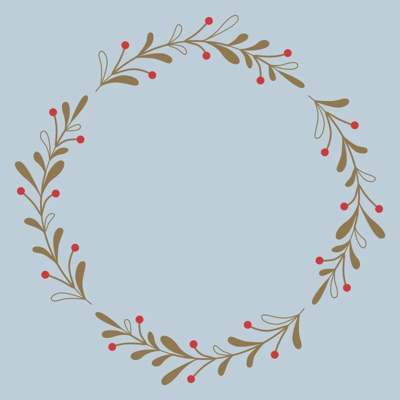 Winterlicher Kranz mit roten Beeren
