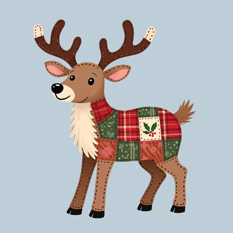 Patchwork Reindeer Christmas