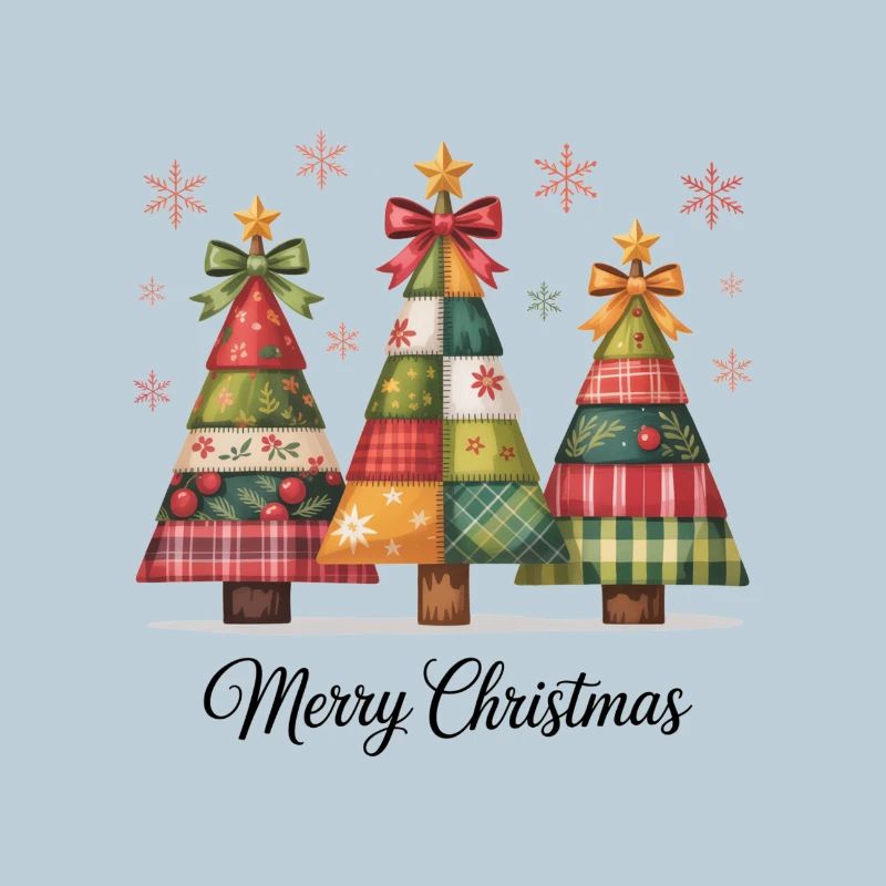 Patchwork-Christbaum-Trio