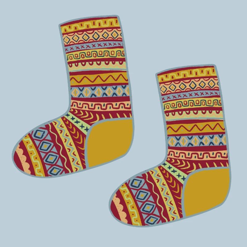Colorful Fair Isle Patterned Socks