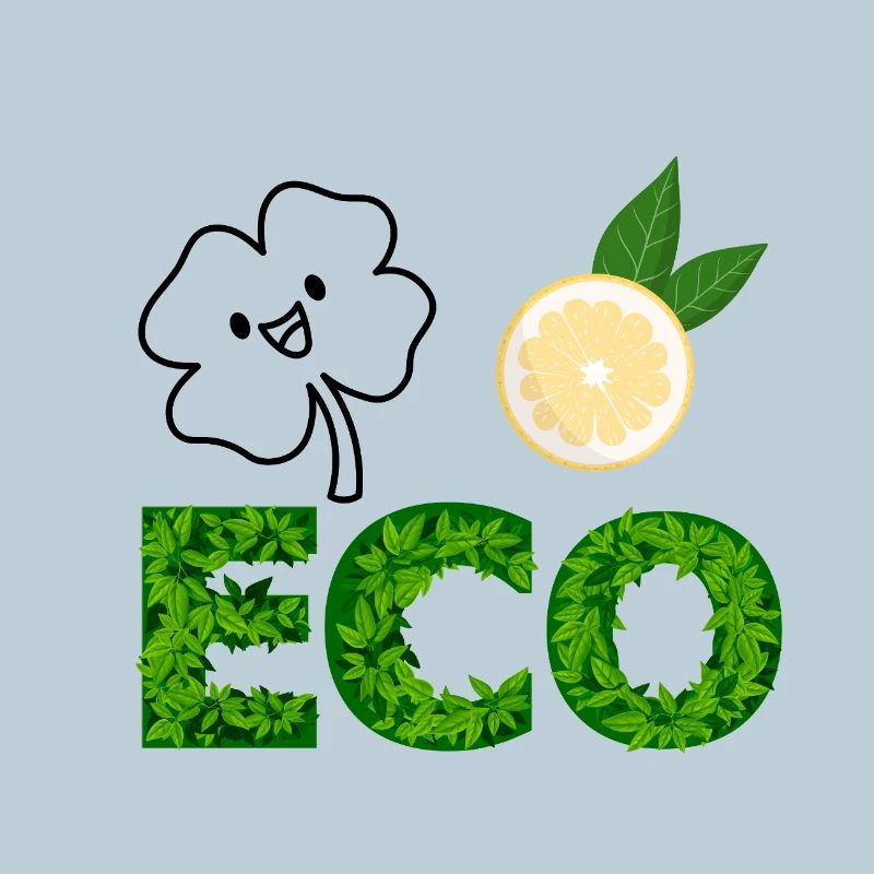Lettres Eco Leaf avec tranche de citron