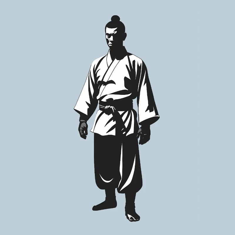 Shaolin Mönch - Cooles Silhouetten-Logo