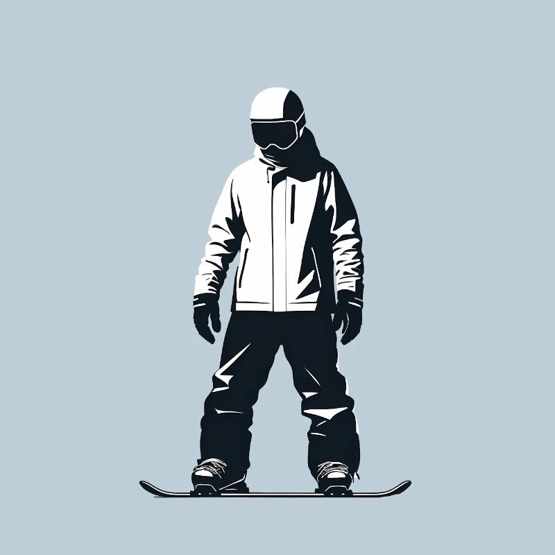Snowboarder - Cool Silhouette Logo