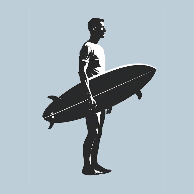 Surfer - Cooles Silhouetten-Logo