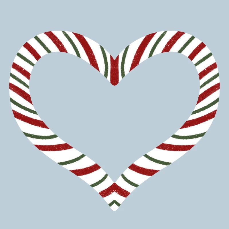 Candy Cane Striped Heart