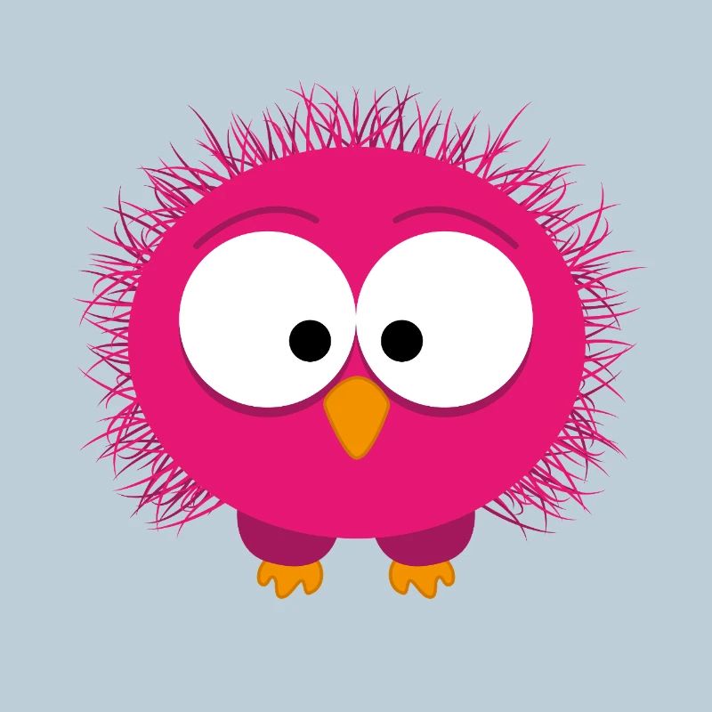 Flauschiges Pinkes Vogelchen Portrait
