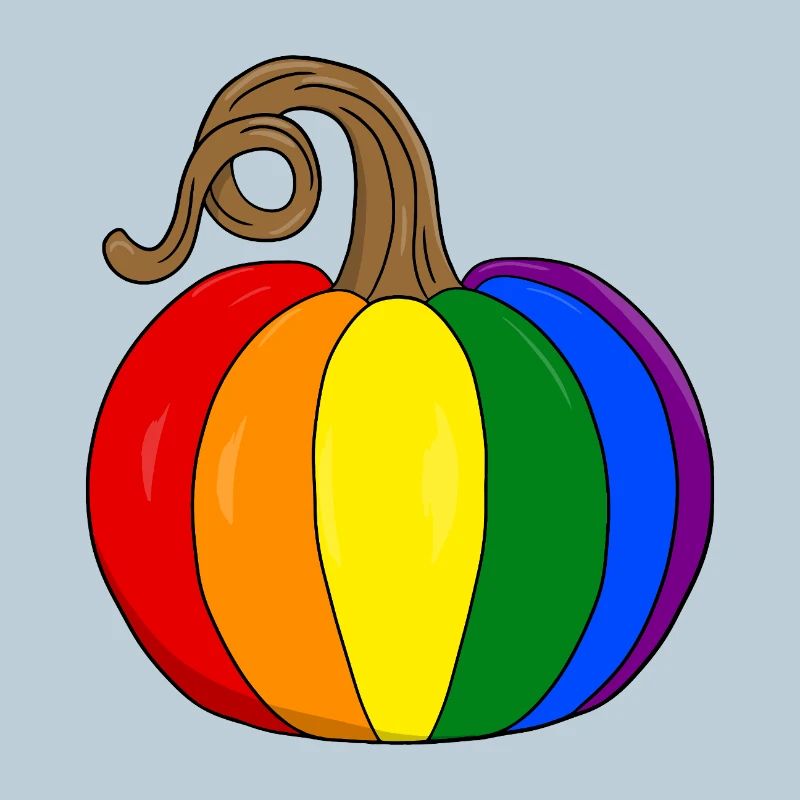 Rainbow Pumpkin PopArt