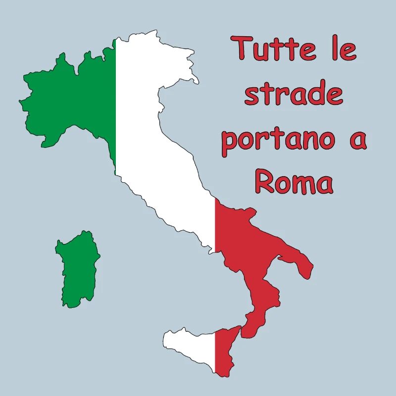 Drapeau italien avec slogan