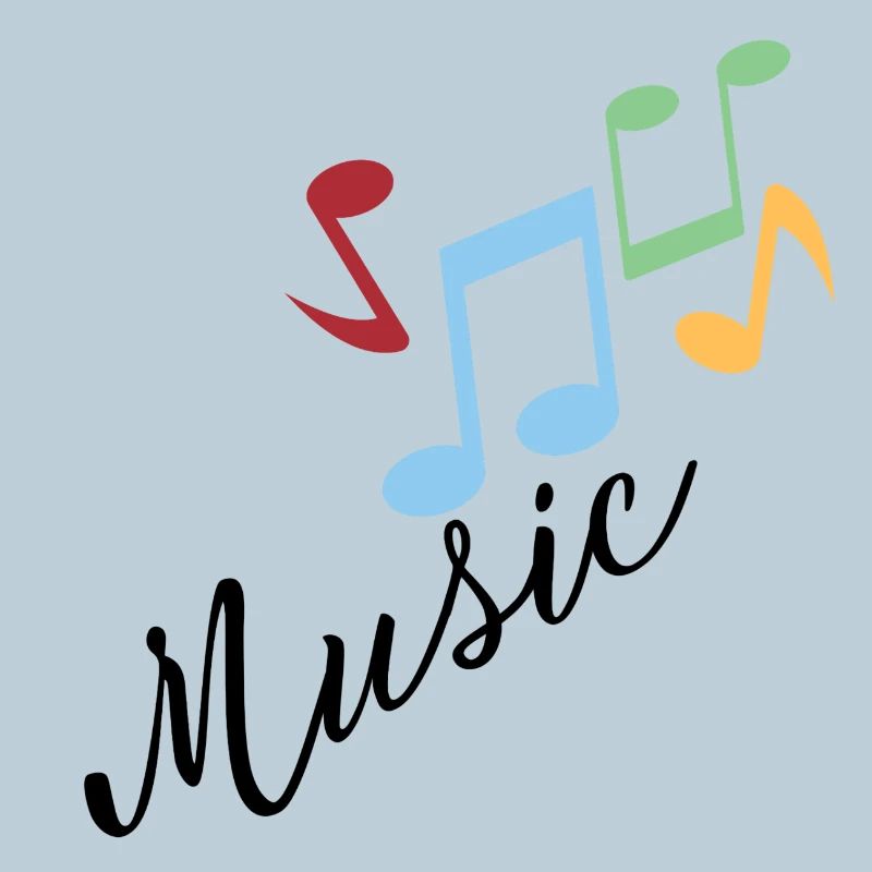 Notes de musique colorées