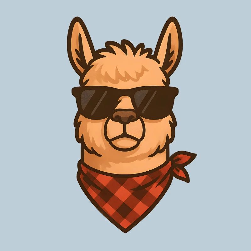 Lama élégant en lunettes de soleil