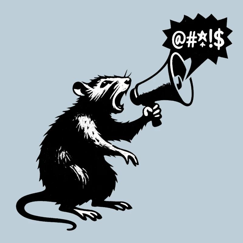 Rat avec mégaphone message fort