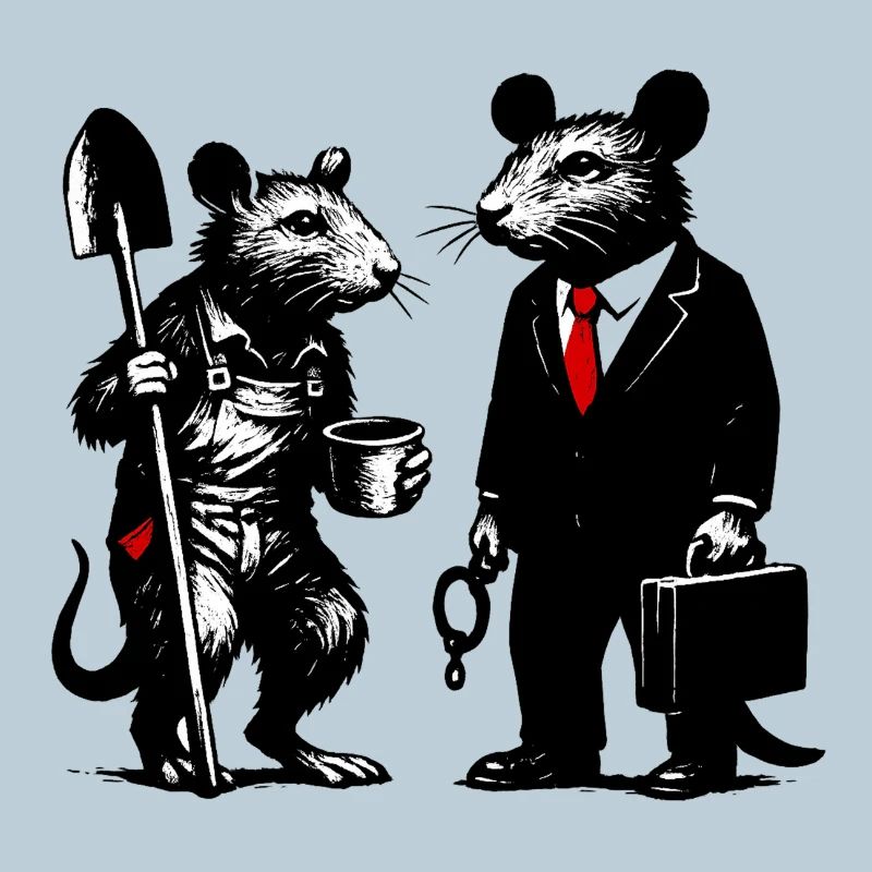 Rat ouvrier et rat de bureau