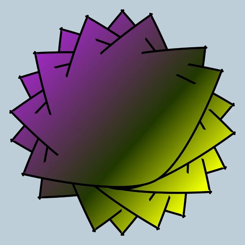Spirale de feuilles dégradée