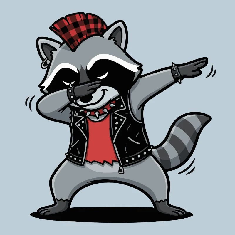 Punk Rock Raccoon – DAB Move dans le style comique
