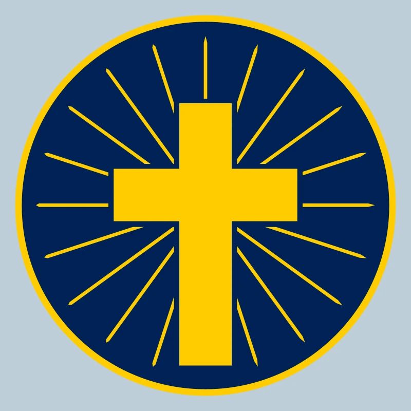 Croix Dorée Avec Rayons