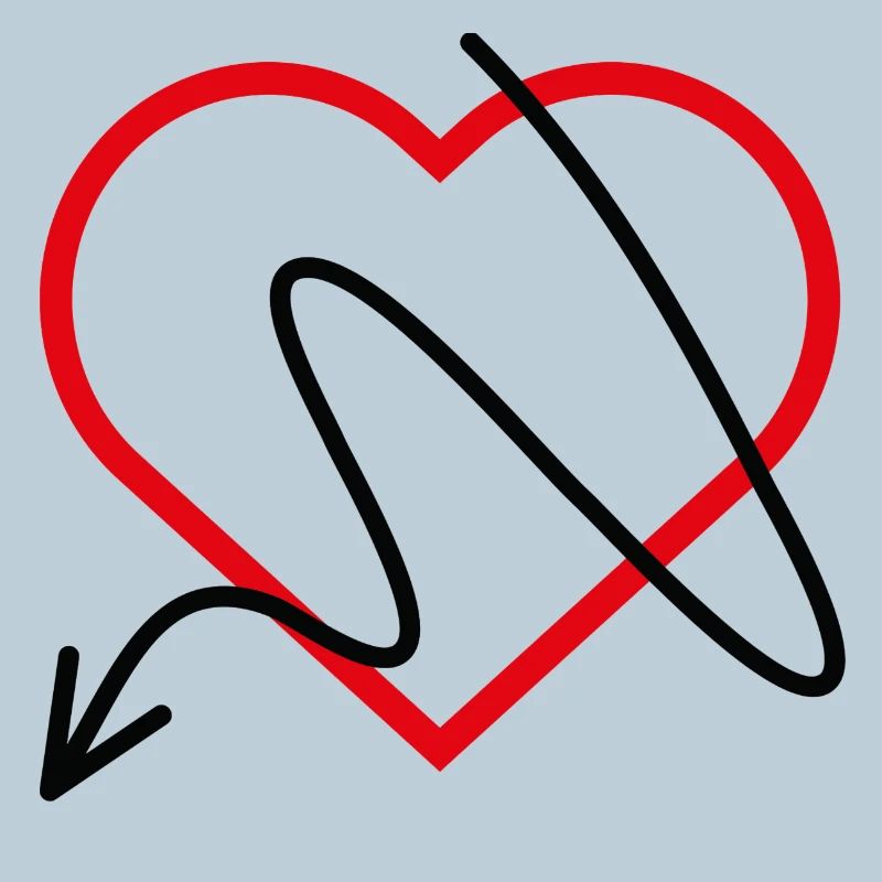 Red Heart with Arrow