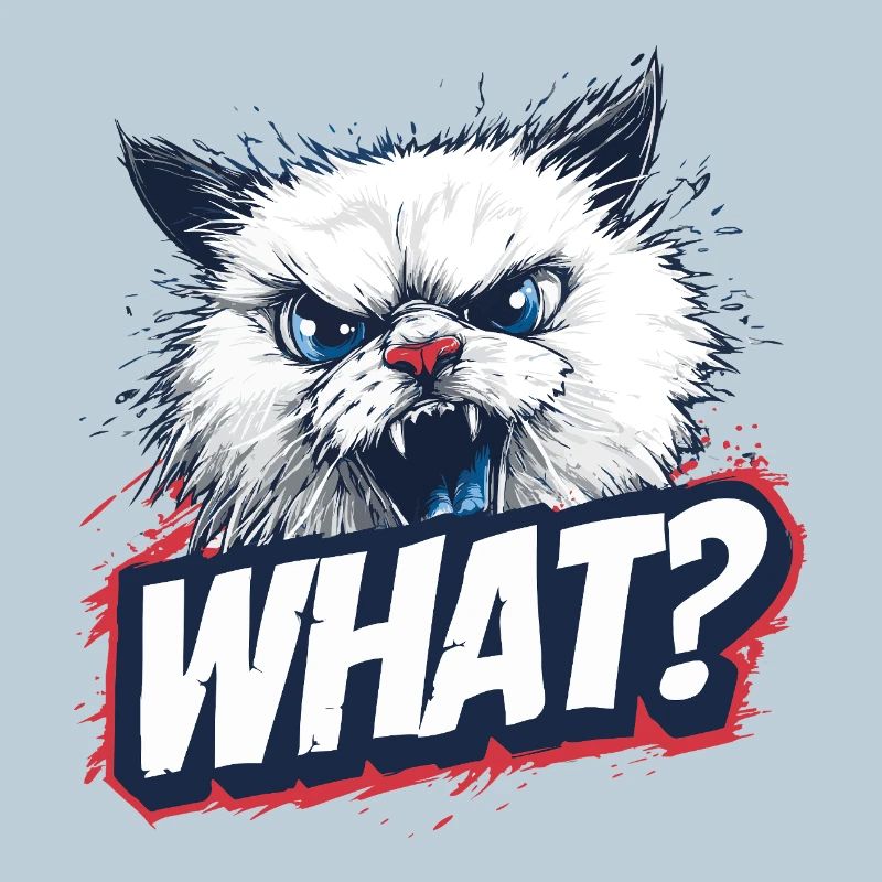 Wütende Katze – What? Design