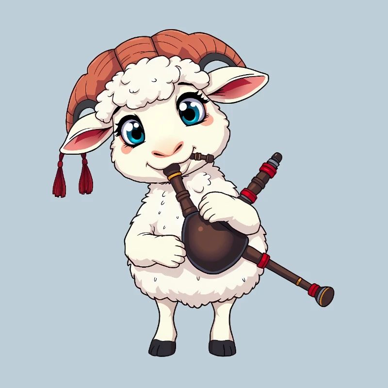 Musikerlamm mit Dudelsack