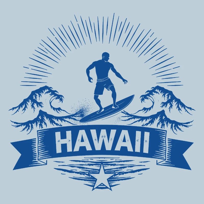 Hawaii Surfer Surfer sur Pacific Wave
