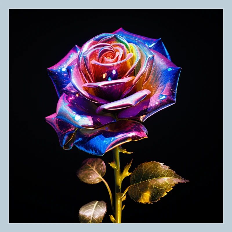 Metallisch Regenbogenrose