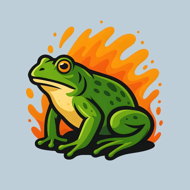 Flaming Green Goliath Frog