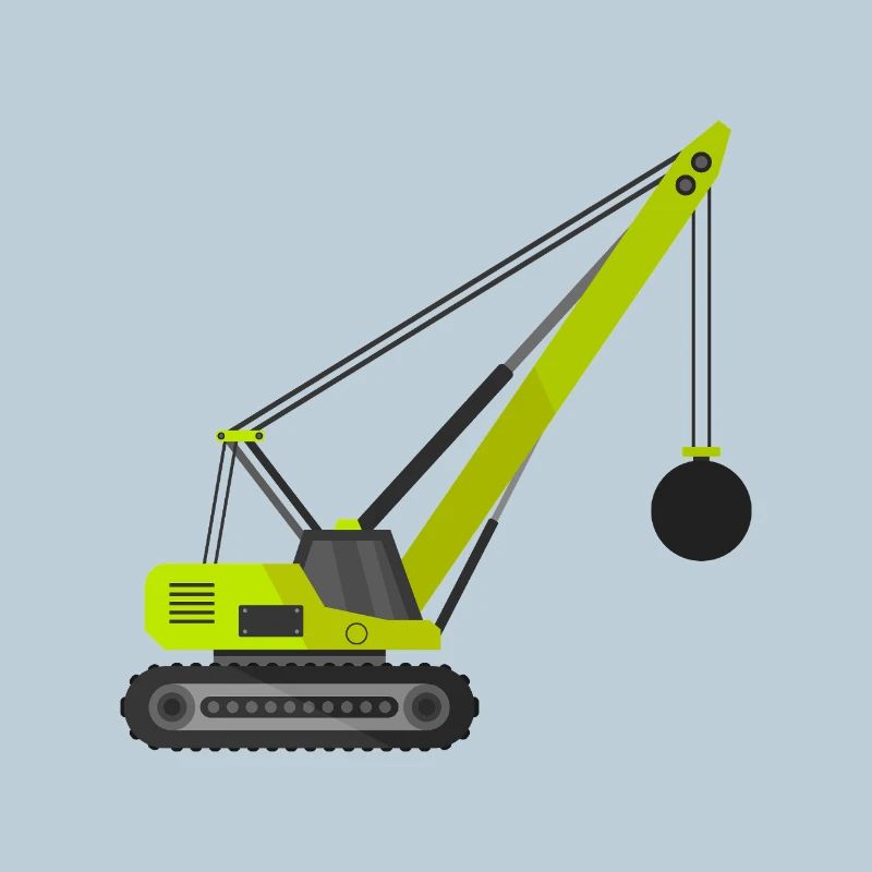 Grue à billes de démolition
