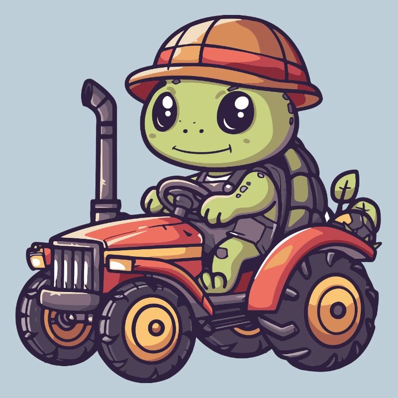Schildkröte Traktor Farmer