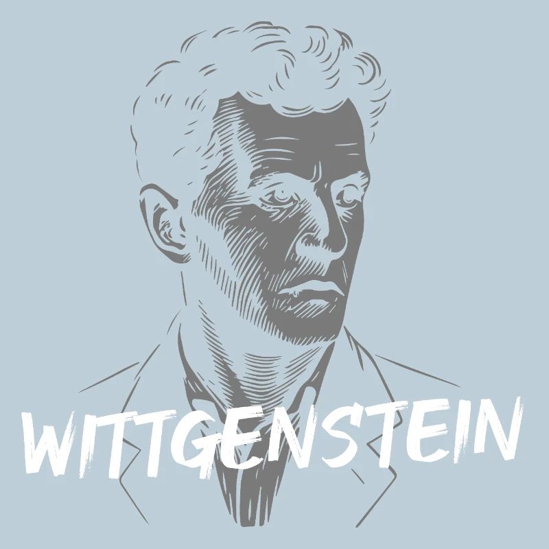 Ludwig Wittgenstein Philosopher Portrait Mono Text
