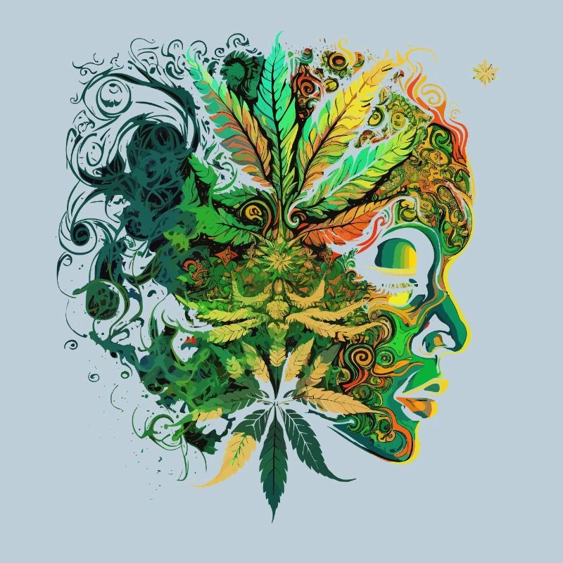 Visage du cannabis psychédélique