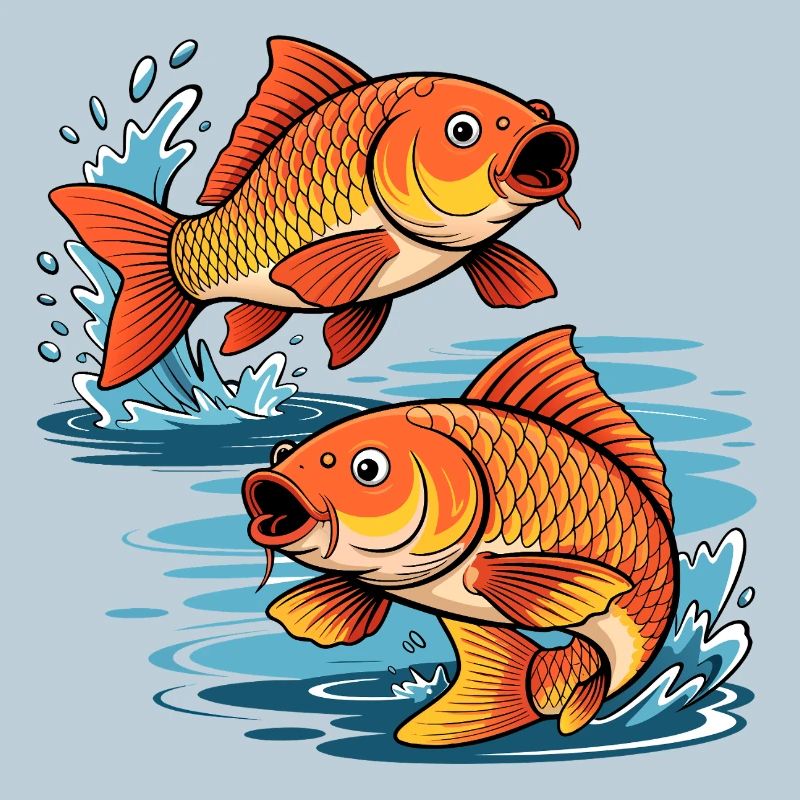 Carpe – Conception de la pêche sportive avec deux carpes