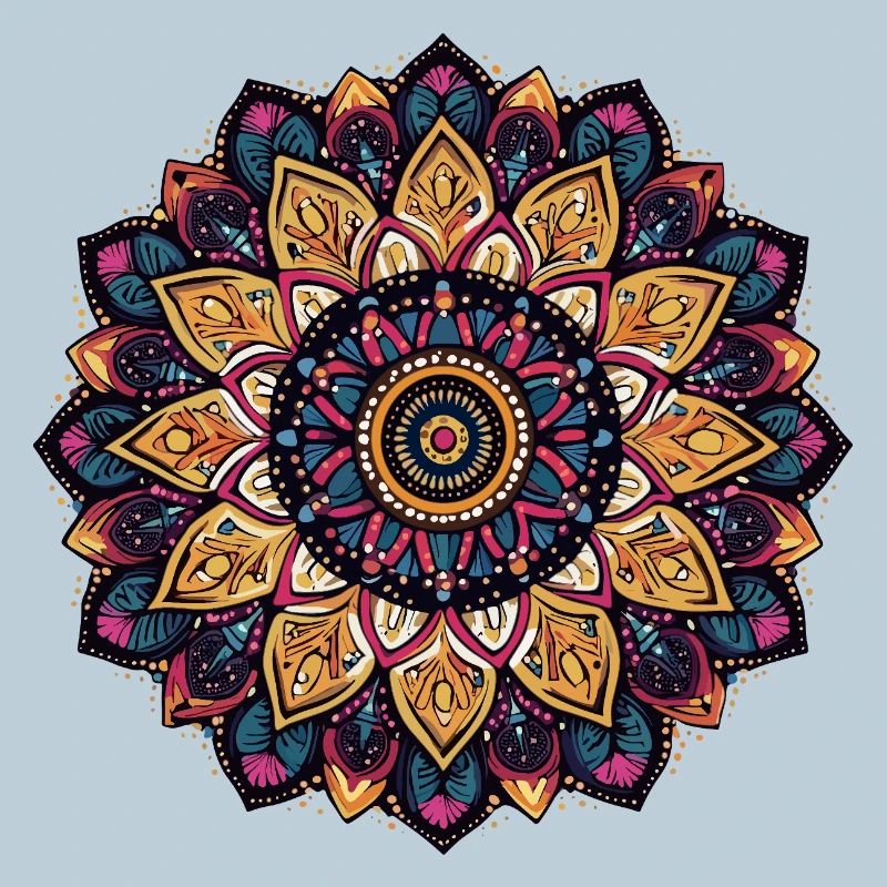 Lebendige Mandala-Blüte
