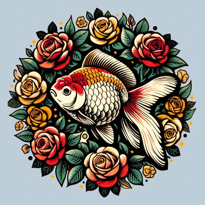 Conception du cercle Koi et Roses