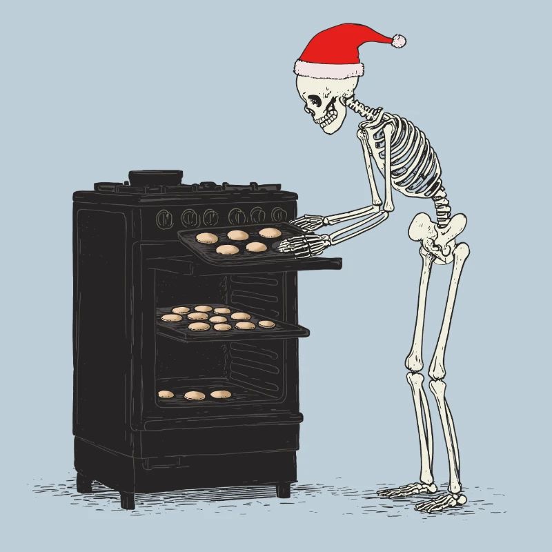 Skelett backt Cookies