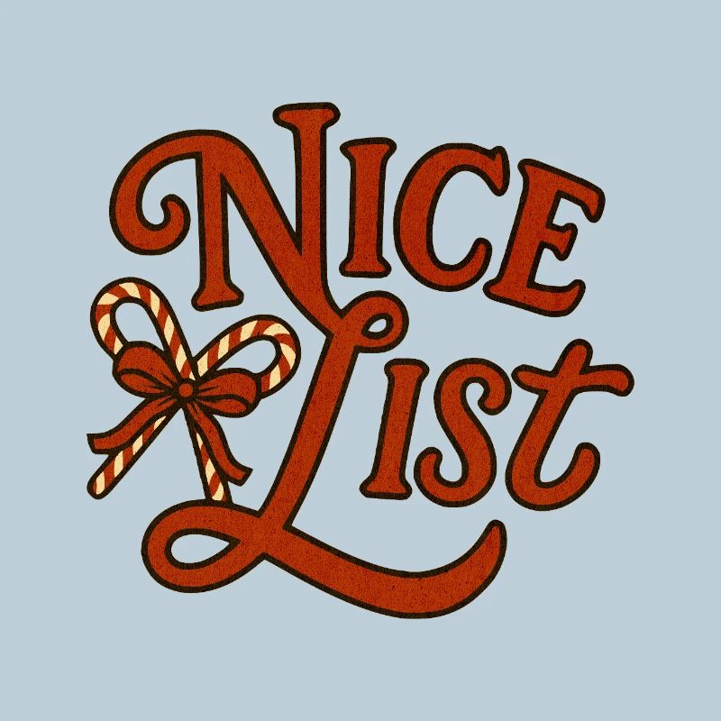 Belle liste de canne de sucre de Noël