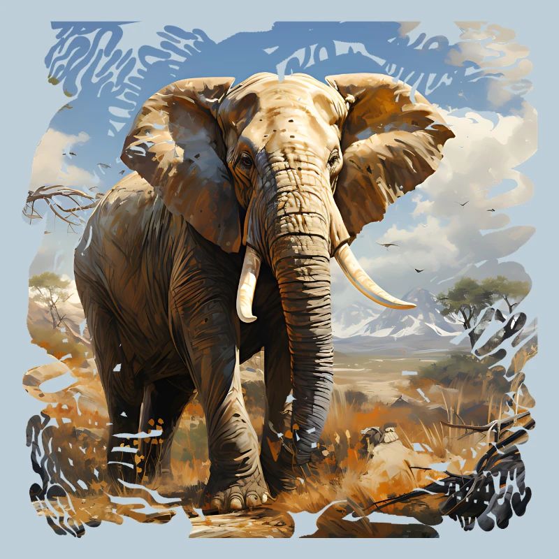 African elephant in sunlight