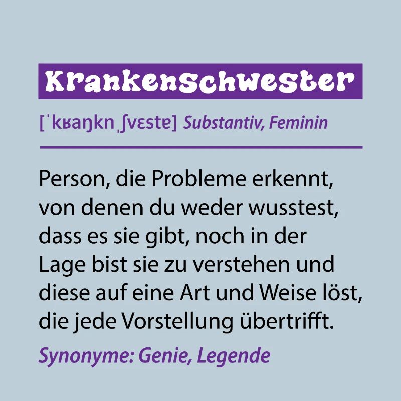 Krankenschwester Beruf Definition Spruch Geschenk