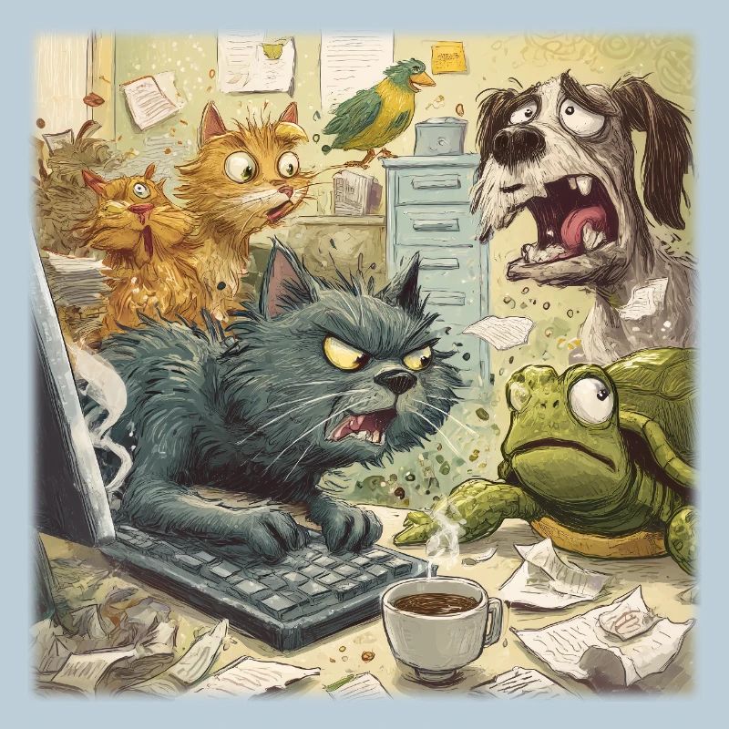 Chaos dans le bureau des animaux